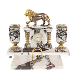 Настольный письменный набор из мрамора с декором в виде льва в подарочной упаковке Marble Accessory варинант исполнения - 1 | Loft Concept в Барнауле