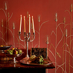 Обои с вышивкой ручной работы Ceres Original colourway on wool sateen варинант исполнения - 1 | Loft Concept в Барнауле