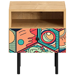 Прикроватная тумба с изображением на ящике Elise Nightstand варинант исполнения - 17 | Loft Concept в Барнауле