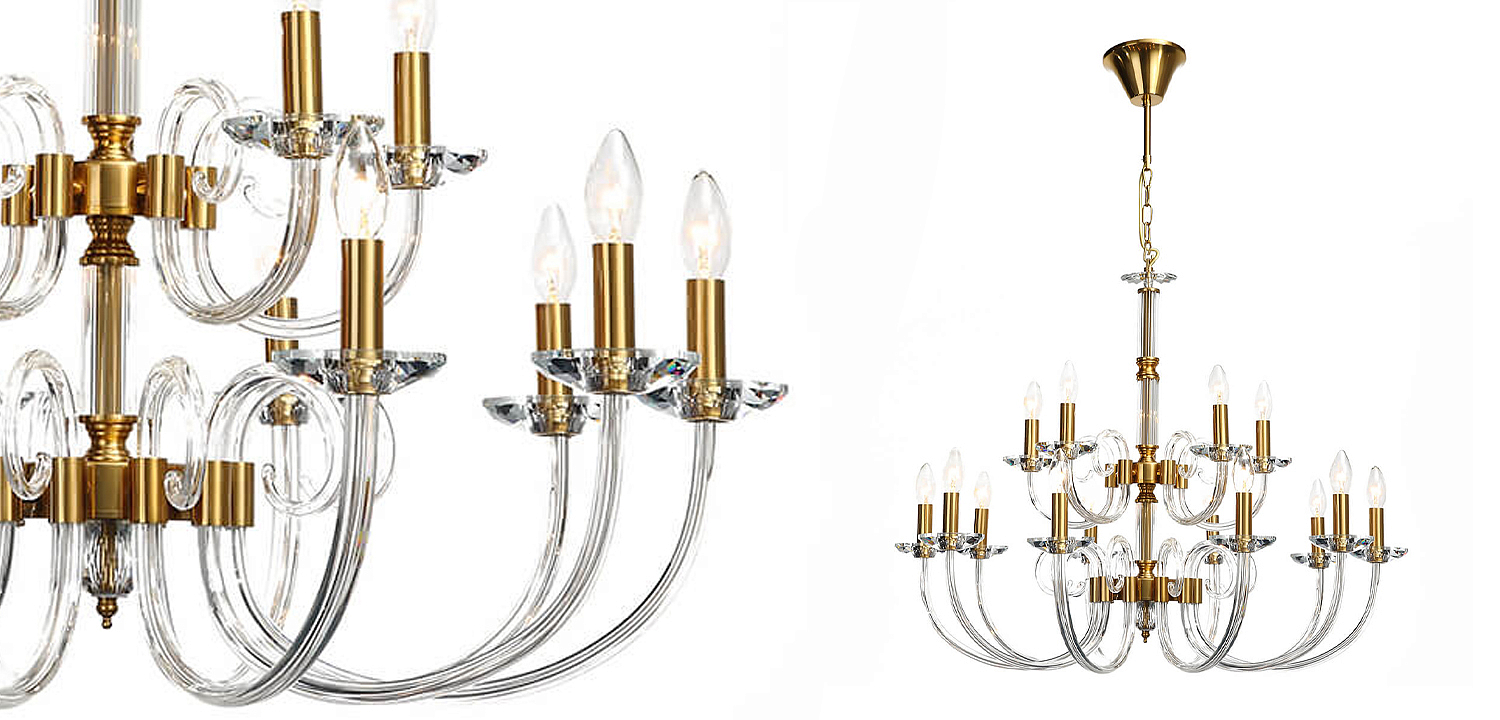 Люстра Twisted Glass Candles Chandelier 15 Люстра Twisted Glass Candles Chandelier 15 - Loft-Concept в Барнауле