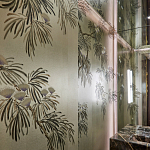 Обои ручная роспись Silk Tree Original colourway on White Metal gilded paper варинант исполнения - 2 | Loft Concept в Барнауле