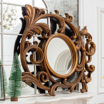 Зеркало настенное с рамой цвета античная бронза Classic Ornament Mirror варинант исполнения - 2 | Loft Concept в Барнауле