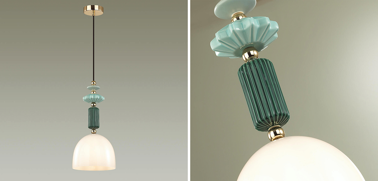 Подвесной светильник Iris hanging lamp green Подвесной светильник Iris hanging lamp green - Loft-Concept в Барнауле