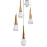Люстра капли Acrylic Droplet Five Gold Chandelier варинант исполнения - 2 | Loft Concept в Барнауле