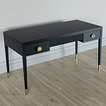 Письменный стол Elsa Dreams Black Шпон дерево с двумя ящиками варинант исполнения - 2 | Loft Concept в Барнауле