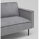 Диван современный вельветовый прямой Worcester Серый варинант исполнения - 3 | Loft Concept в Барнауле