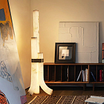 Торшер геометрический с тремя мраморными плафонами Marble Tripod варинант исполнения - 8 | Loft Concept в Барнауле