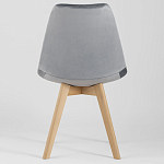 Стул с мягким велюровым сиденьем Arvika Grey варинант исполнения - 4 | Loft Concept в Барнауле