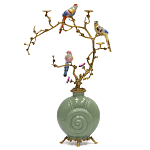 Фарфоровый подсвечник с бронзовым декором Eden Garden варинант исполнения - 1 | Loft Concept в Барнауле