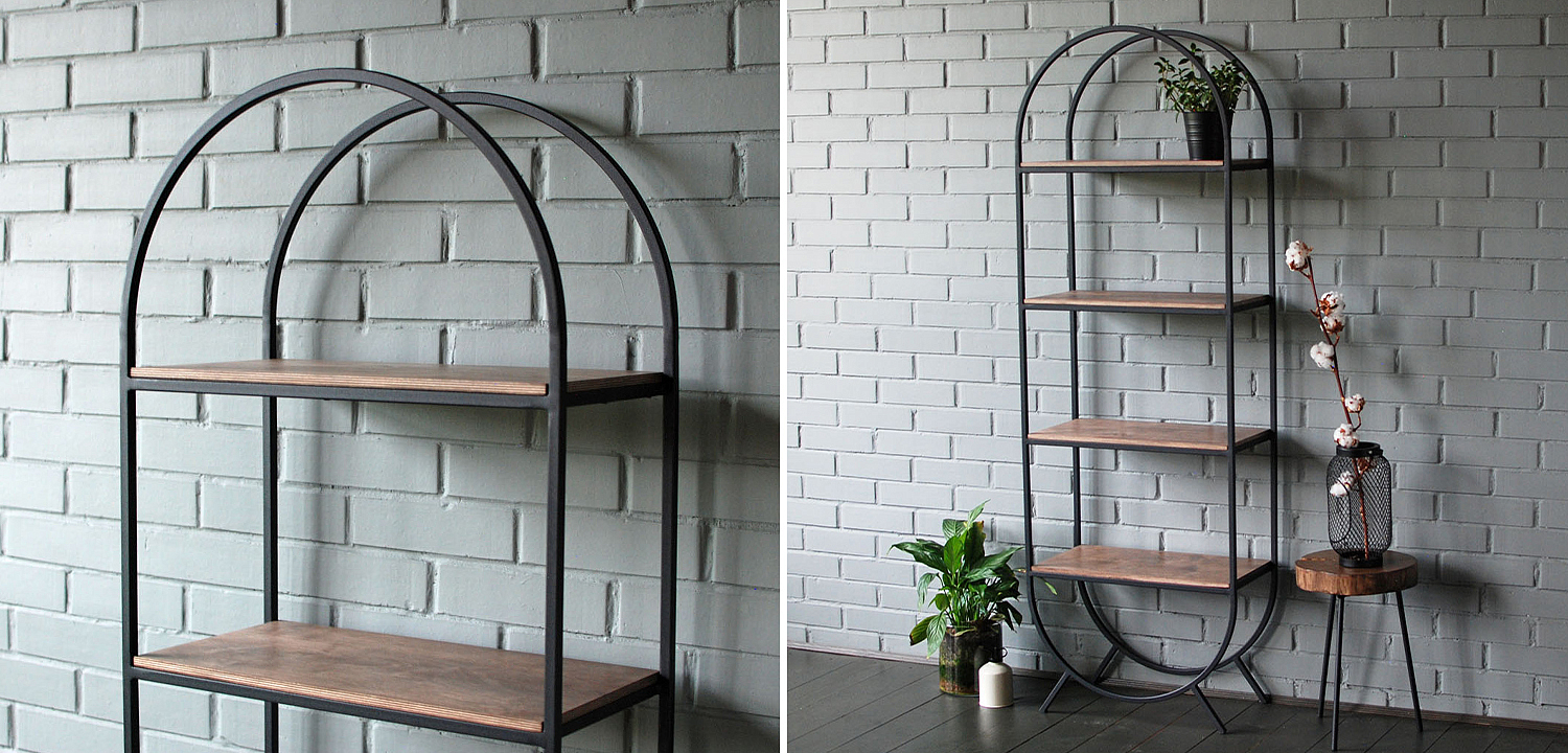 Стеллаж Lugo Industrial Metal Rust Black Rack Стеллаж Lugo Industrial Metal Rust Black Rack - Loft-Concept в Барнауле