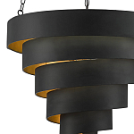 Подвесной светильник в форме спирали черный с золотой внутренней отделкой Warm Glow варинант исполнения - 1 | Loft Concept в Барнауле