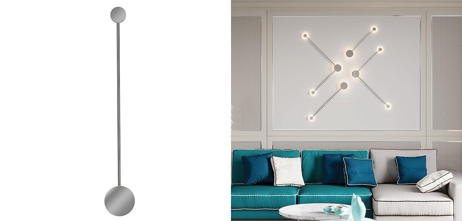 Бра Pin Wall Light Chrome 70 Бра Pin Wall Light Chrome 70 - Loft-Concept в Барнауле