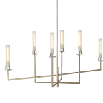 Люстра с 6-ю белыми матовыми плафонами из стекла в форме цилиндра Longitude варинант исполнения - 3 | Loft Concept в Барнауле