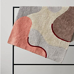 Ковер из хлопка с абстрактным принтом бежевого цвета Elysian Flow Blush варинант исполнения - 6 | Loft Concept в Барнауле