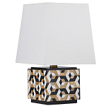 Настольная лампа с фигурным узором и трапециевидным абажуром Сonundrum варинант исполнения - 3 | Loft Concept в Барнауле