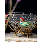 Чаша квадратная из прозрачного стекла с фигурками разноцветных птиц Eden Garden варинант исполнения - 3 | Loft Concept в Барнауле