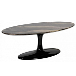 Стол журнальный овальный с столешницей из искусственного мрамора Alonso Gloss варинант исполнения - 2 | Loft Concept в Барнауле