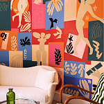 Обои ручная роспись в стиле Арт-деко Jazz Original colourway on painted silk with embroidery варинант исполнения - 3 | Loft Concept в Барнауле