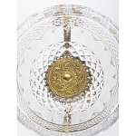 Чаша из рельефного стекла прозрачного цвета на бронзовой подставке Eden Garden варинант исполнения - 4 | Loft Concept в Барнауле