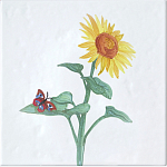 Плитка с узором Подсолнух варинант исполнения - 2 | Loft Concept в Барнауле