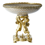 Чаша фарфоровая на двух бронзовых ангелах Eden Garden варинант исполнения - 1 | Loft Concept в Барнауле