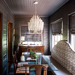 Люстра белая с несколькими ярусами деревянных палочек Bright Wooden Chandelier варинант исполнения - 5 | Loft Concept в Барнауле