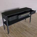 Дизайнерская Консоль с полкой и ящиком Primo Черный дуб варинант исполнения - 5 | Loft Concept в Барнауле