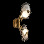 Бра с ветвистыми бронзовыми элементами и стеклянными рифлеными дисками Textured Glass Bra варинант исполнения - 5 | Loft Concept в Барнауле