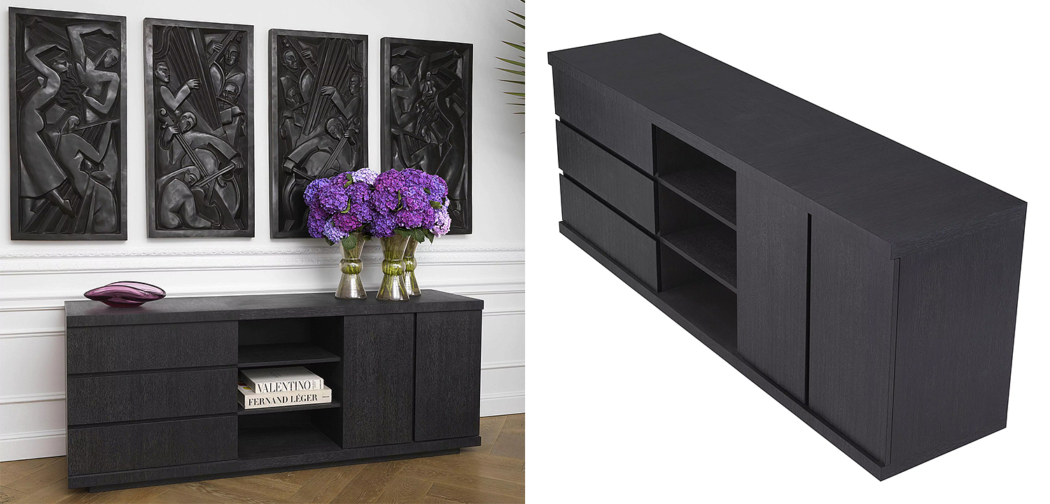 Комод Eichholtz Dresser Crosby Black Комод Eichholtz Dresser Crosby Black - Loft-Concept в Барнауле