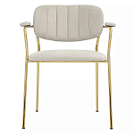 Стул Singer Chair с подлокотниками серый на золотистых ножках варинант исполнения - 1 | Loft Concept в Барнауле