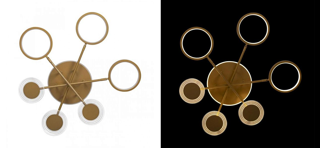 Люстра светодиодная BENDIK LIGHTING Gold 6 плафонов Люстра светодиодная BENDIK LIGHTING Gold 6 плафонов - Loft-Concept в Барнауле