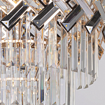 Люстра многоярусная с переплетенными металлическими элементами черного и золотого цвета и прозрачными хрустальными подвесками Empire Chandelier Crystal варинант исполнения - 4 | Loft Concept в Барнауле