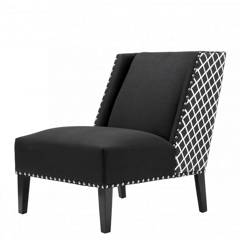 Кресло Eichholtz Chair Columbia Черно-белый Черный Кресло Eichholtz Chair Columbia Черно-белый Черный в Барнауле | Loft Concept