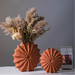 Ваза керамическая в виде круглой терракотовой морской раковины Galapagos варинант исполнения - 2 | Loft Concept в Барнауле