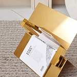 Дизайнерский журнальный стол фигурный золотого цвета Ufuri варинант исполнения - 2 | Loft Concept в Барнауле