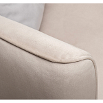 Диван двухместный раскладной светло-серый с кантом Pride варинант исполнения - 6 | Loft Concept в Барнауле