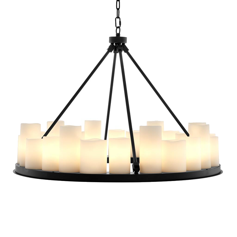 Люстра Chandelier Commodore Сircle Черный Белый в Барнауле | Loft Concept 
