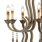 Люстра деревянная с подвесками Gray Curved Profile варинант исполнения - 1 | Loft Concept в Барнауле