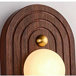 Настенный светильник с деревянным резным основанием Wood Wall Lamp варинант исполнения - 1 | Loft Concept в Барнауле