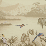 Обои ручная роспись Le Brésil Amarelo Sepia варинант исполнения - 2 | Loft Concept в Барнауле