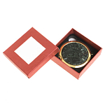 Зеркало карманное двухстороннее круглое из натурального камня Серафинит в подарочной упаковке Gold Stone Mirrors варинант исполнения - 3 | Loft Concept в Барнауле