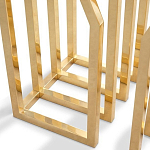 Консоль с чёрной столешницей и золотым фигурным основанием Cosmo варинант исполнения - 1 | Loft Concept в Барнауле