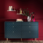 Комод с 6 выдвижными ящиками Scale Ornament Blue Chest of Drawers варинант исполнения - 6 | Loft Concept в Барнауле