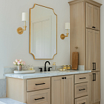 Зеркало в золотой деревянной раме Riviera варинант исполнения - 4 | Loft Concept в Барнауле