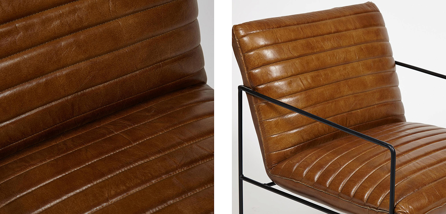 Кресло Industrial Frame buffalo leather armchair Кресло Industrial Frame buffalo leather armchair - Loft-Concept в Барнауле
