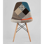 Пластиковый стул на ножках из массива бука Eames Пэчворк варинант исполнения - 4 | Loft Concept в Барнауле