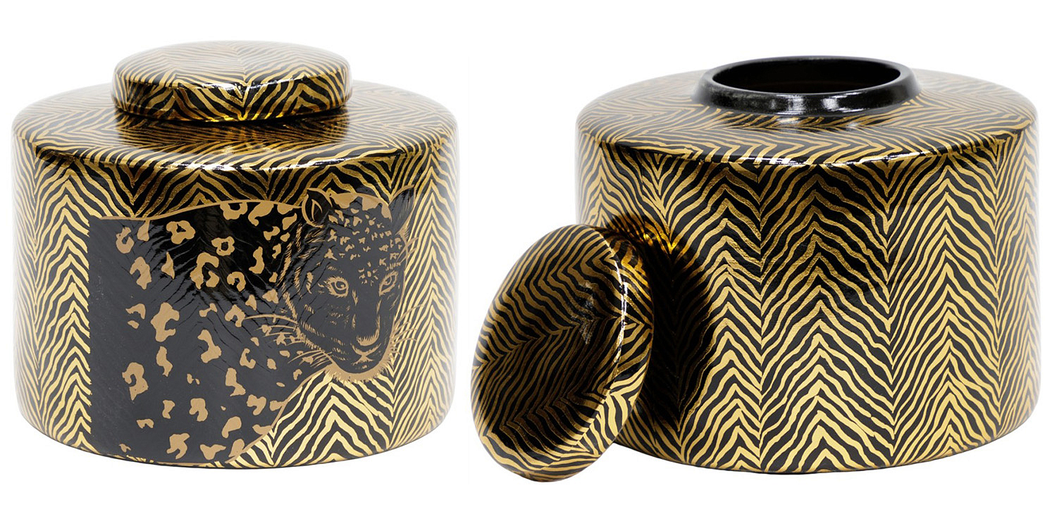 Ваза Leopard Vase black and gold 18 Ваза Leopard Vase black and gold 18 - Loft-Concept в Барнауле
