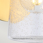 Бра цвета латунь с прозрачным цилиндрическим плафоном из пузырчатого стекла Kichler варинант исполнения - 5 | Loft Concept в Барнауле