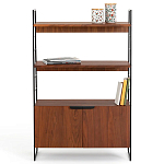 Стеллаж из стали и орехового дерева Derek Wood Rack варинант исполнения - 2 | Loft Concept в Барнауле