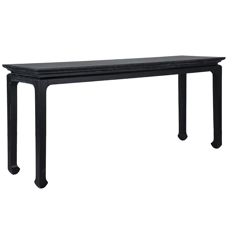 Консоль Black Curved Console Черный Консоль Black Curved Console Черный в Барнауле | Loft Concept